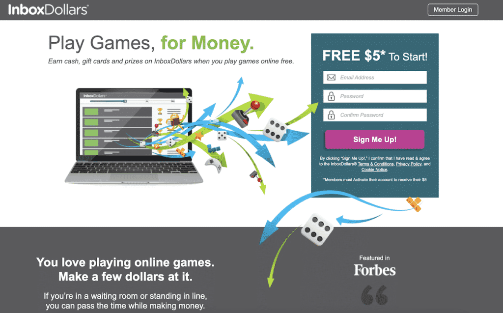 inboxdollars get paid to play games
